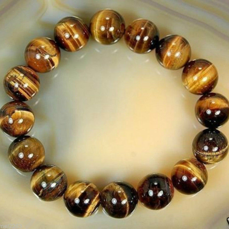 Brown Tiger Eyes Beads Braclet For Men Women