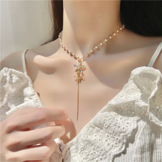 Simple Bohemia Elegant Choker Tassel Necklace
