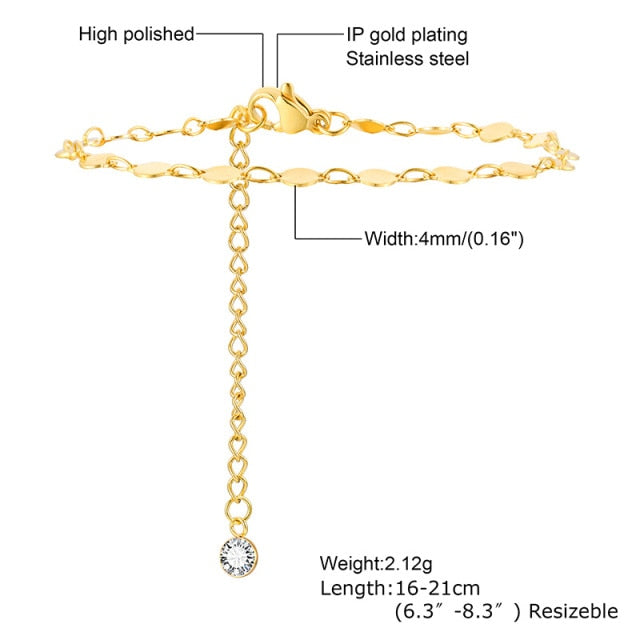 Ultra Thin Chain Link Cross Bracelet