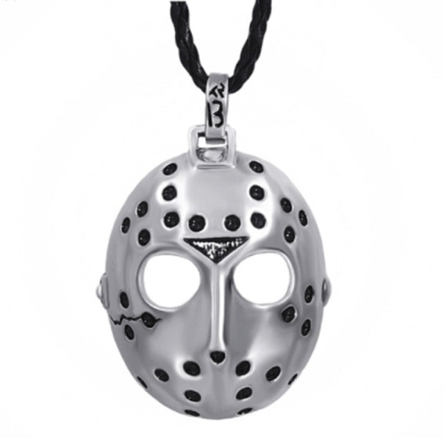Vintage Punk Ghost Skull Mask Pendant Necklace