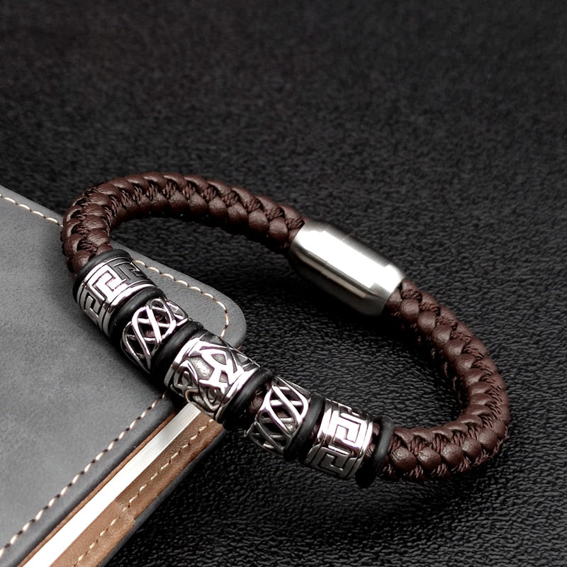 5 Viking Bead Bracelet Powerful Magnet Clasp