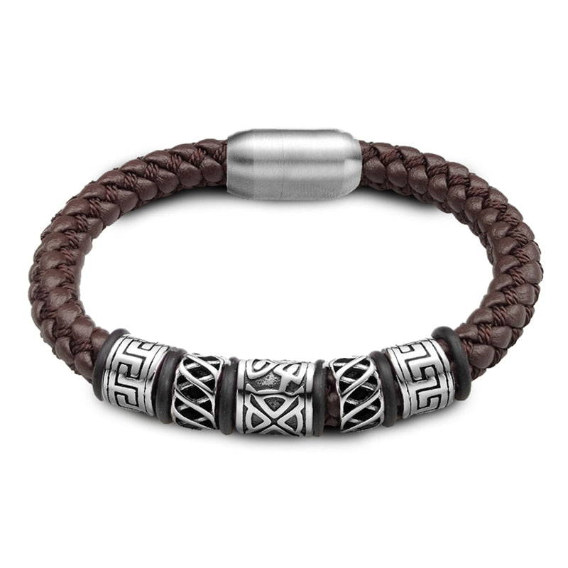 5 Viking Bead Bracelet Powerful Magnet Clasp