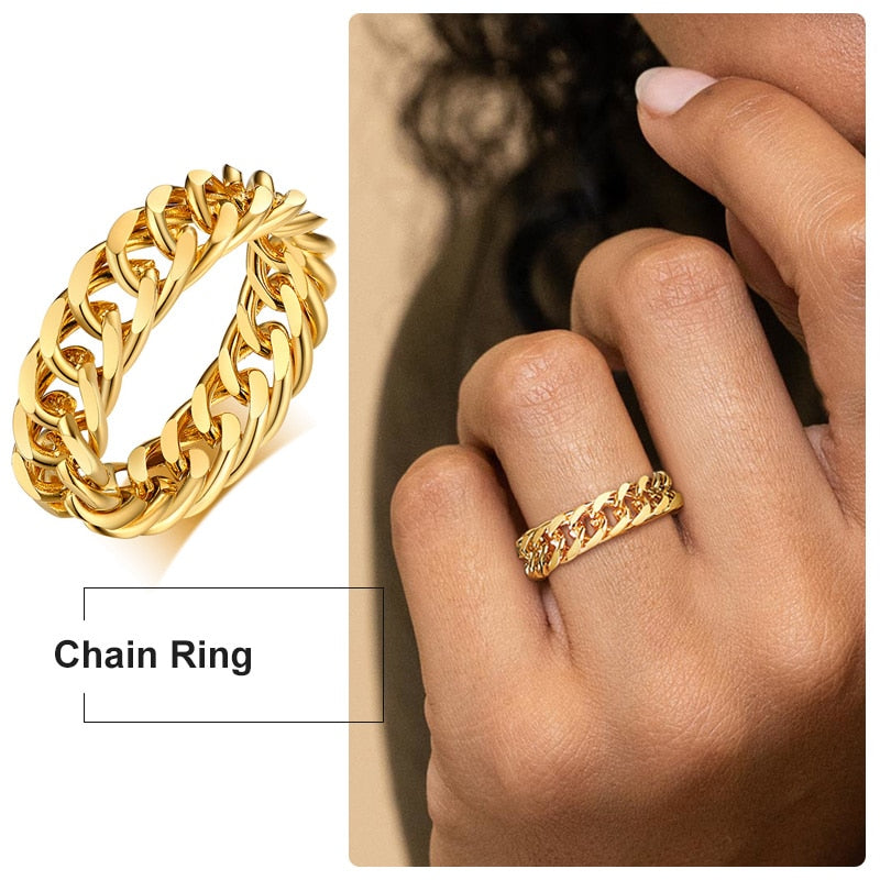 6mm Thick Chunky Chain Ring