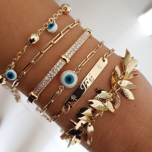 Bohemian Mixed Golden Shell Starfish Bracelet Women