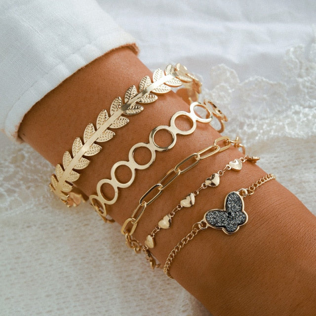 Bohemian Mixed Golden Shell Starfish Bracelet Women