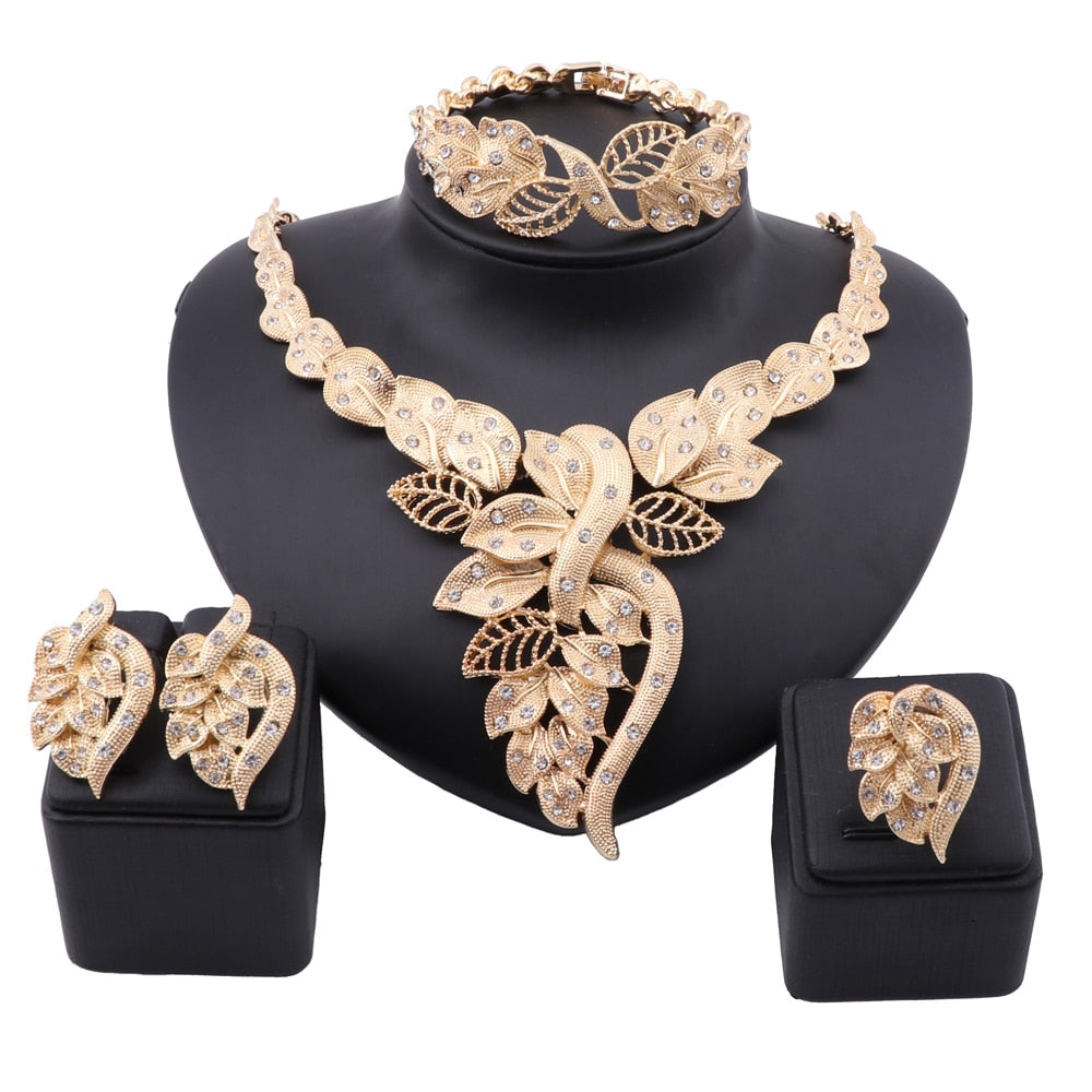 Women Crystal Italian Bridal Jewelry Sets