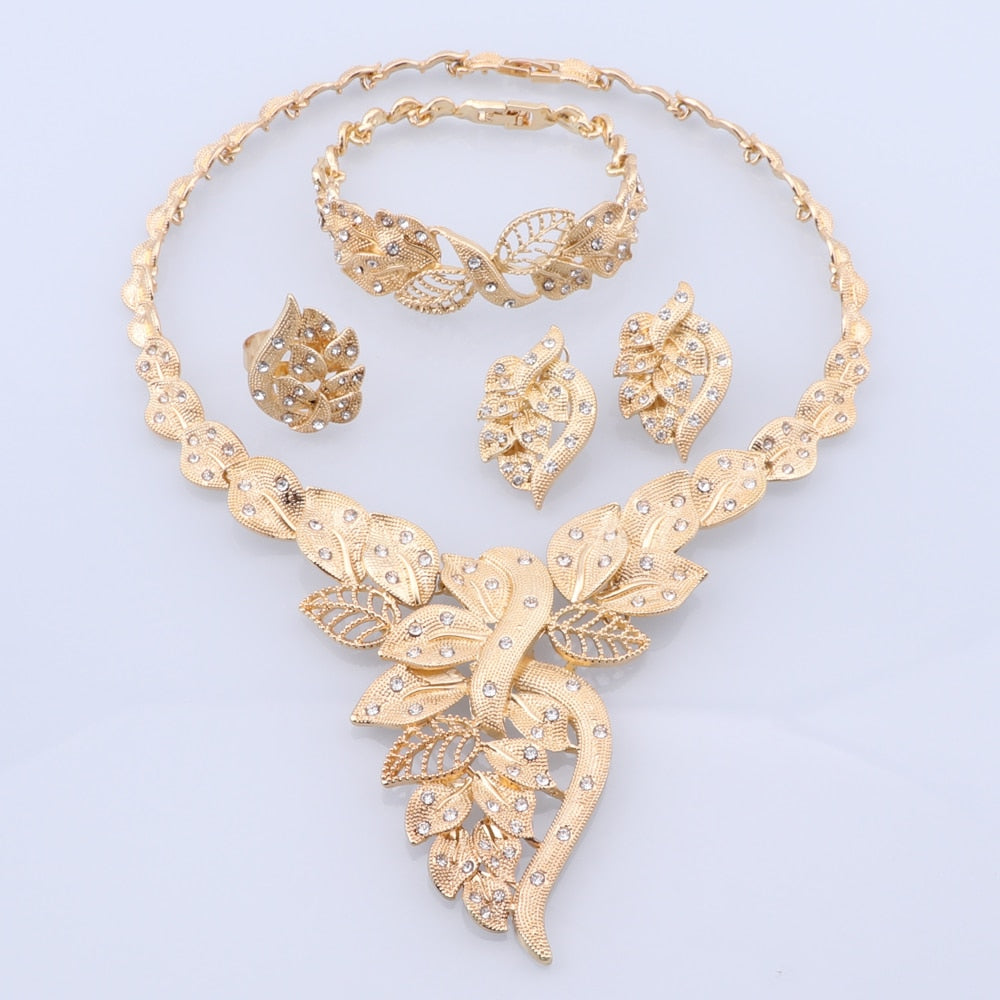 Women Crystal Italian Bridal Jewelry Sets
