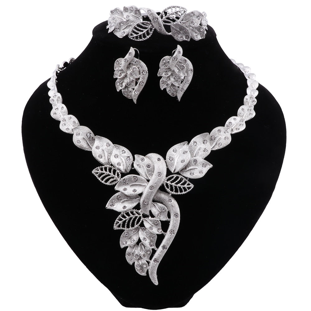 Women Crystal Italian Bridal Jewelry Sets
