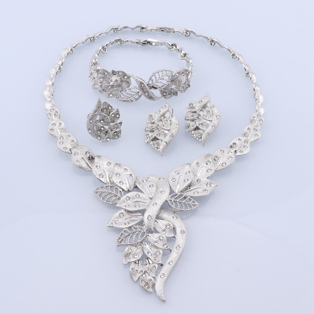 Women Crystal Italian Bridal Jewelry Sets