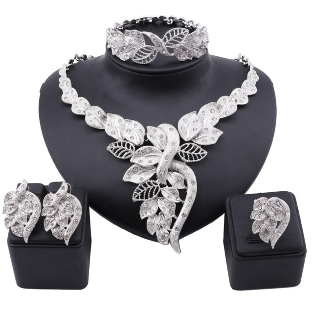 Women Crystal Italian Bridal Jewelry Sets