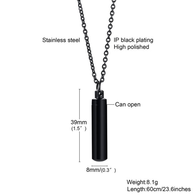 Hollow Pill Necklace for Men Women