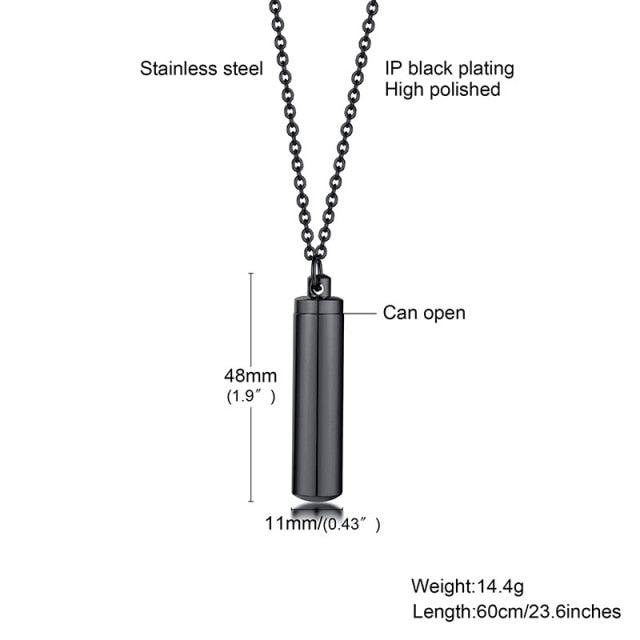 Hollow Pill Necklace for Men Women