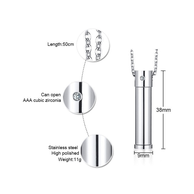 Hollow Pill Necklace for Men Women