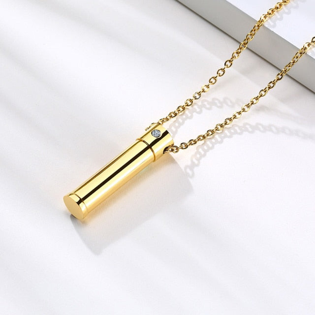 Hollow Pill Necklace for Men Women