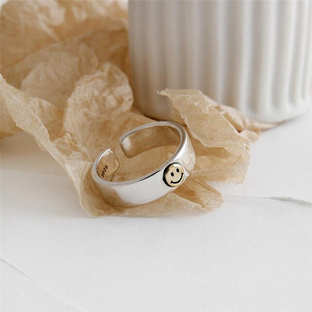 2 layered black Minimalist Thin Circle Gem Rings