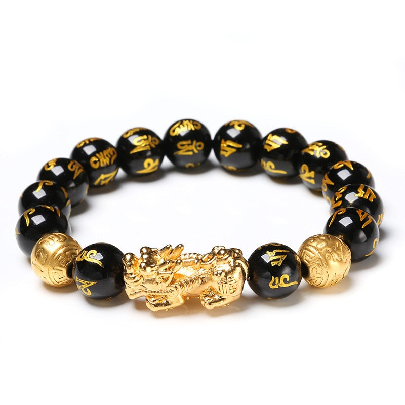 New Pixiu Feng Shui Beads Bracelet Obsidian Stone Bracelet