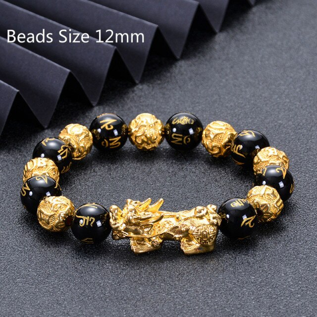 New Pixiu Feng Shui Beads Bracelet Obsidian Stone Bracelet