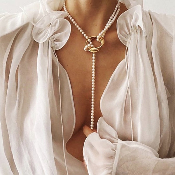 Collares vintage multicapa para mujer