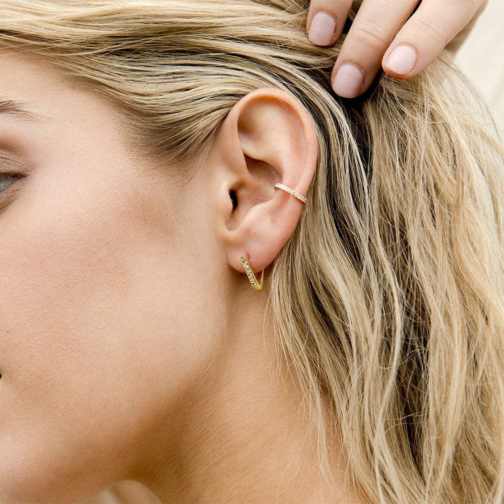 Double Fair Piercing Earrings For Women Aesthetic Hoop Earings