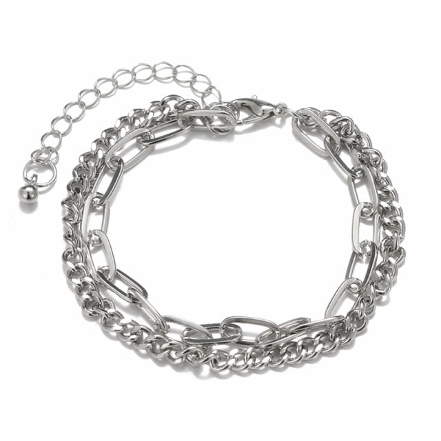 Bohemian Geometric Double Layer Bracelets