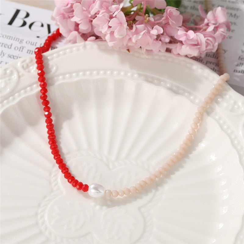 Bohemian Colorful Bead Shell Necklace