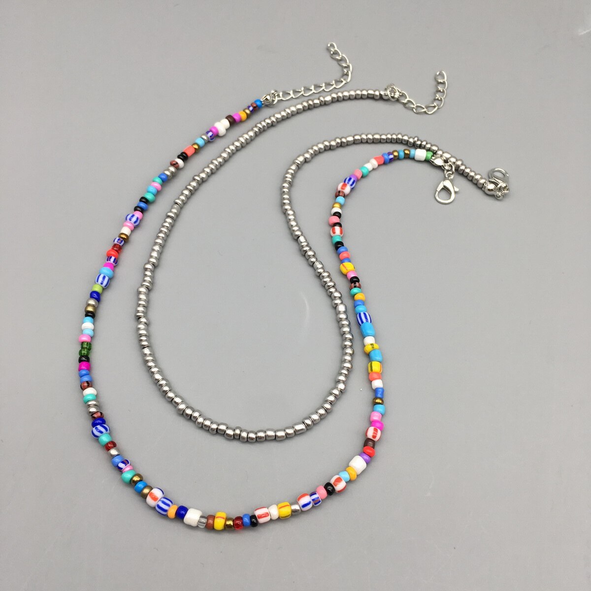 Multicolor Seed beads Choker Necklace