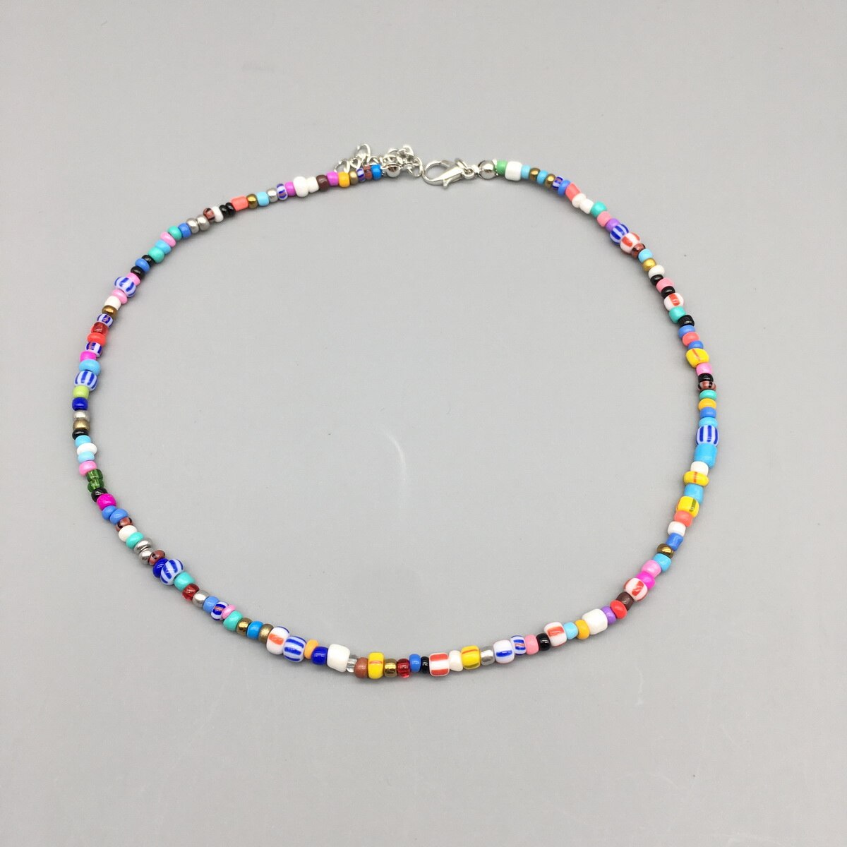 Multicolor Seed beads Choker Necklace