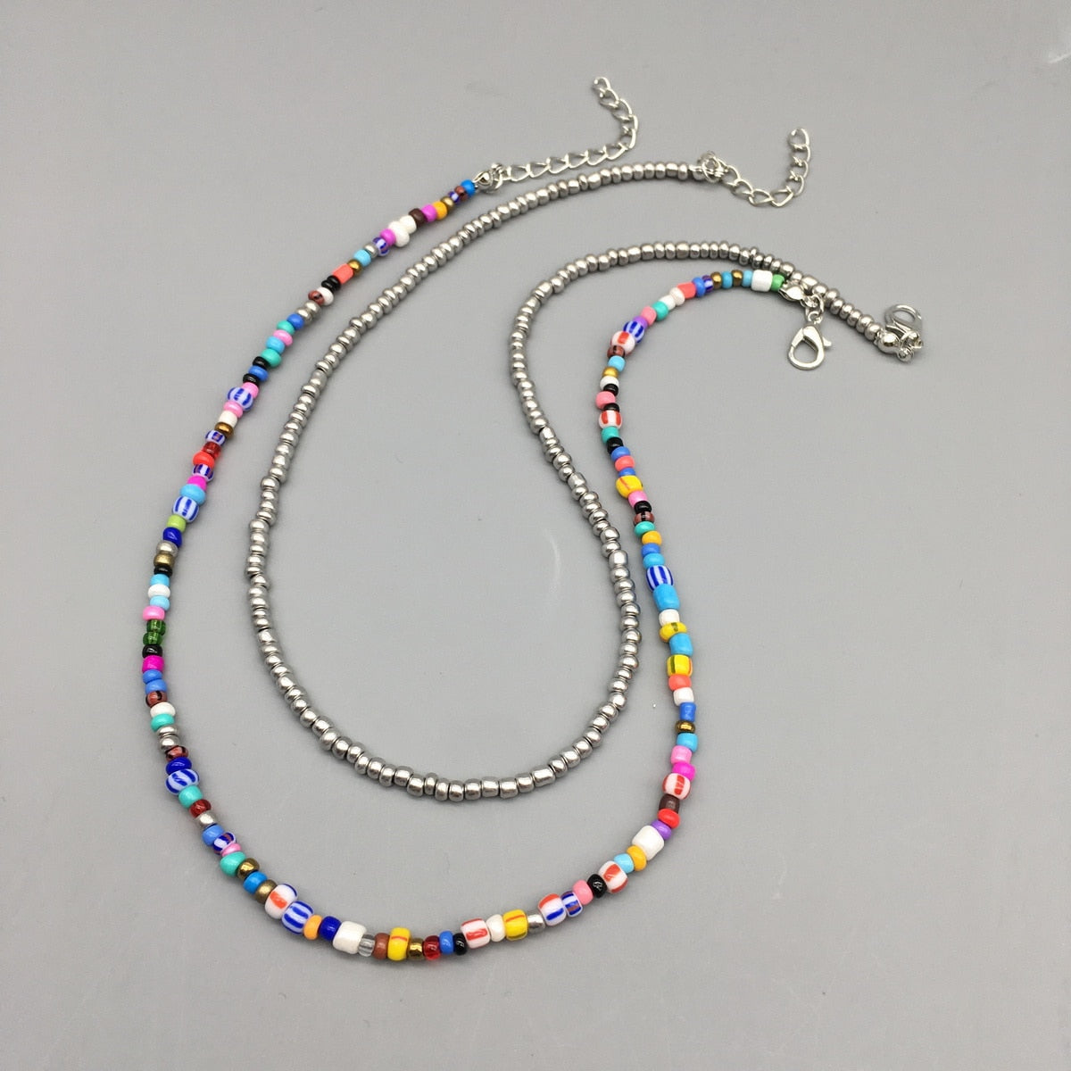 Multicolor Seed beads Choker Necklace