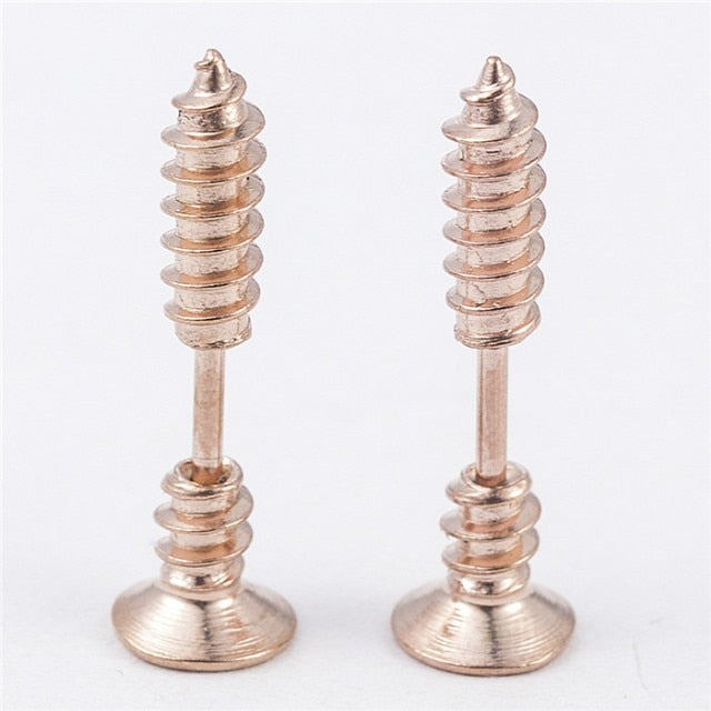 Punk Style Stainless Steel  5 Colors Stud Earrings