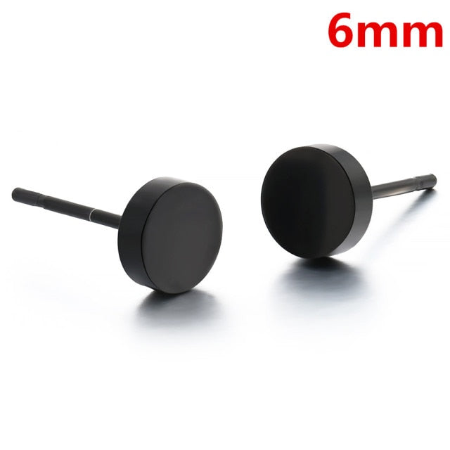 Punk Style Stainless Steel  5 Colors Stud Earrings