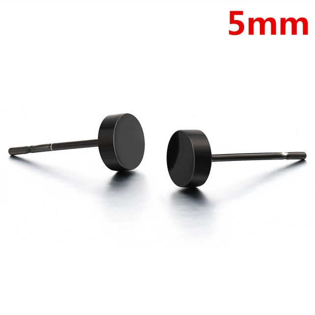 Punk Style Stainless Steel  5 Colors Stud Earrings