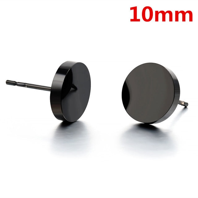 Punk Style Stainless Steel  5 Colors Stud Earrings