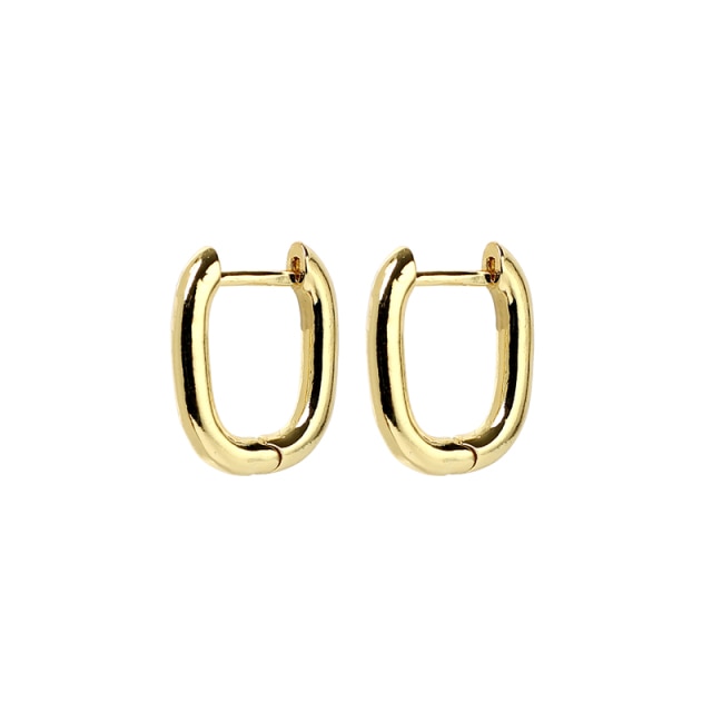 1 Pair fashion gold geometric Oval Rectangle hoop earrings