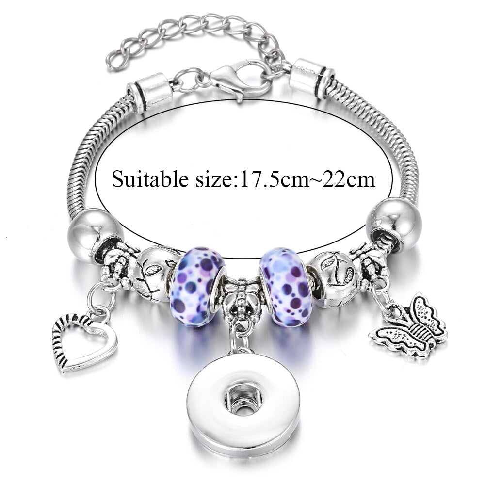 Snap Button Jewelry Bracelet