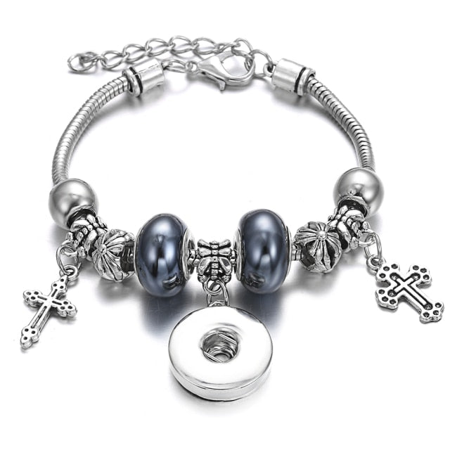 Snap Button Jewelry Bracelet