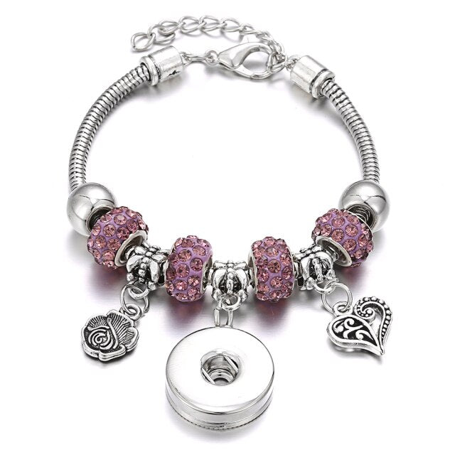 Snap Button Jewelry Bracelet