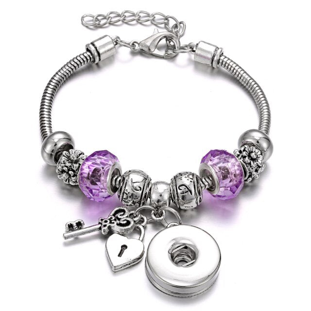 Snap Button Jewelry Bracelet