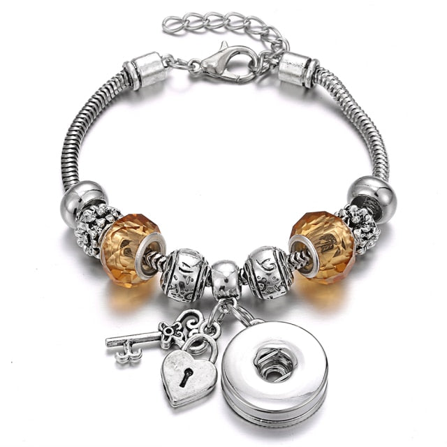 Snap Button Jewelry Bracelet
