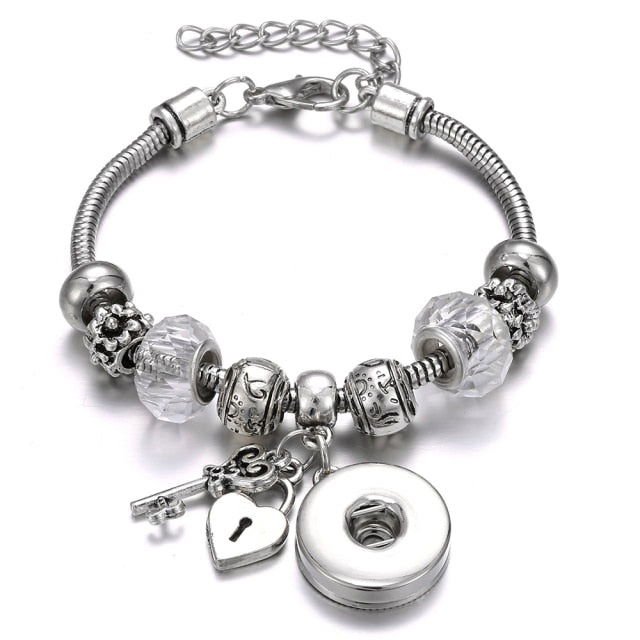Snap Button Jewelry Bracelet