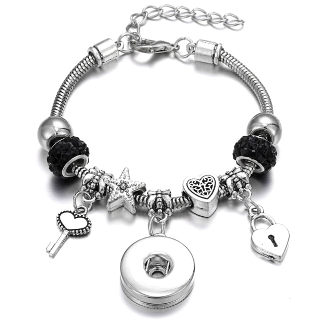 Snap Button Jewelry Bracelet