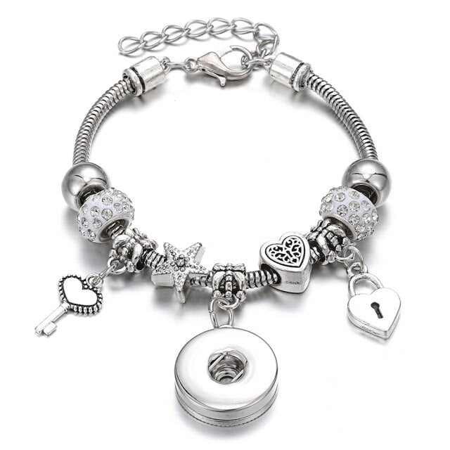 Snap Button Jewelry Bracelet