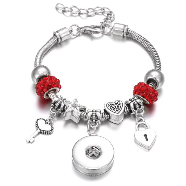 Snap Button Jewelry Bracelet