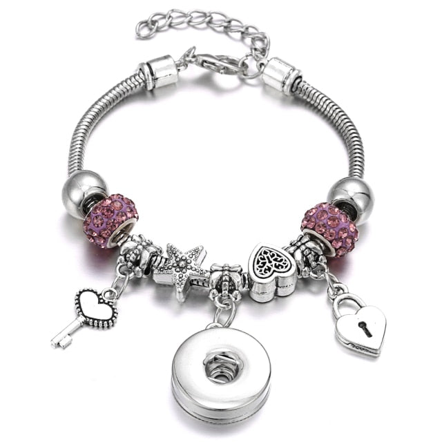 Snap Button Jewelry Bracelet