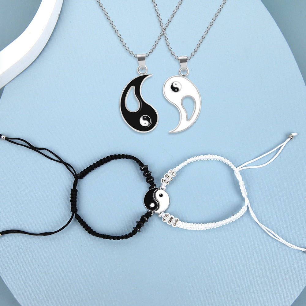 Tai Chi Fengshui Bring Luck Leather Cord Braid Bracelet