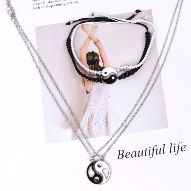 Tai Chi Fengshui Bring Luck Leather Cord Braid Bracelet