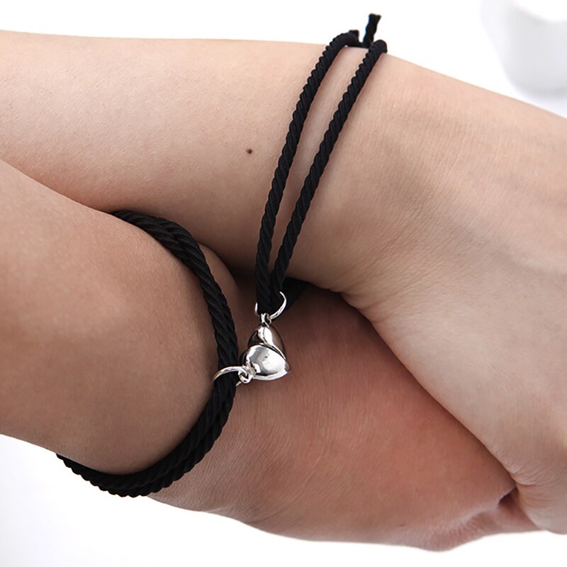 Magnetic Bracelet Stainless Steel Love Heart Pendant