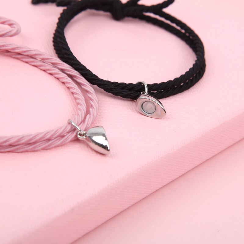 Magnetic Bracelet Stainless Steel Love Heart Pendant