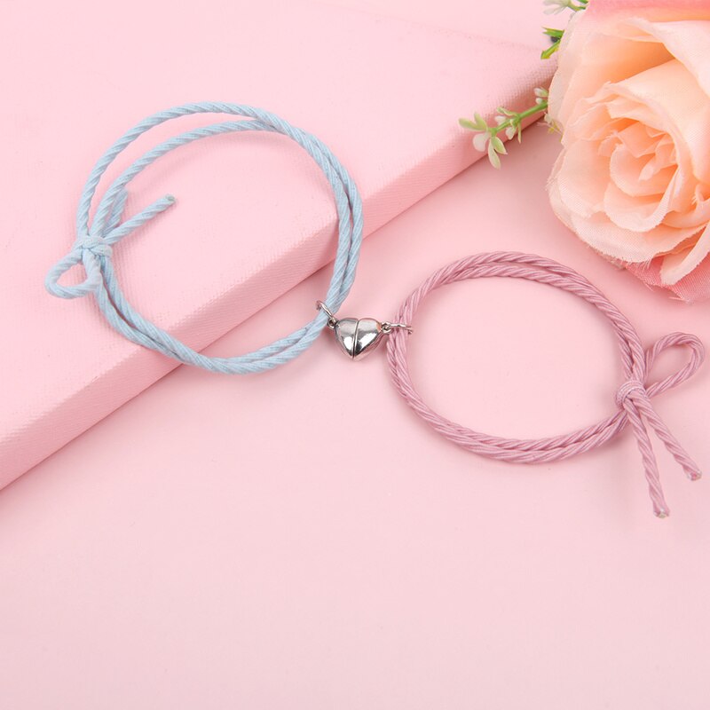 Magnetic Bracelet Stainless Steel Love Heart Pendant