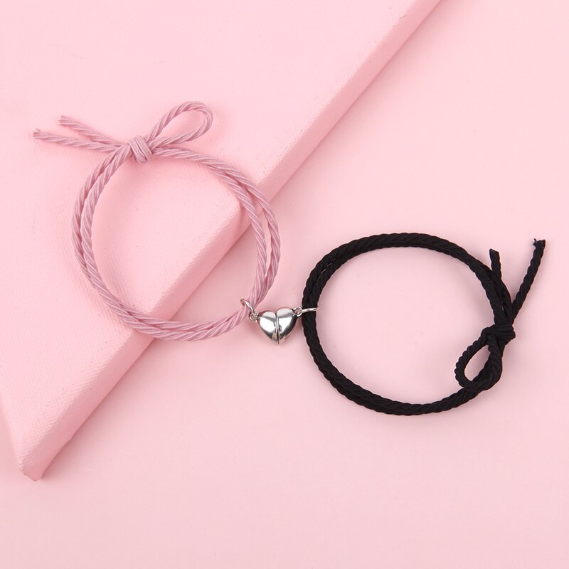 Magnetic Bracelet Stainless Steel Love Heart Pendant