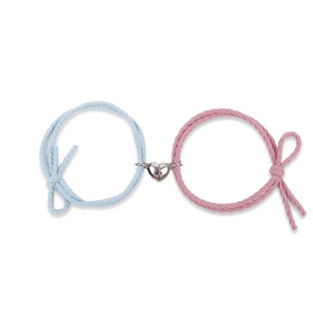 Magnetic Bracelet Stainless Steel Love Heart Pendant